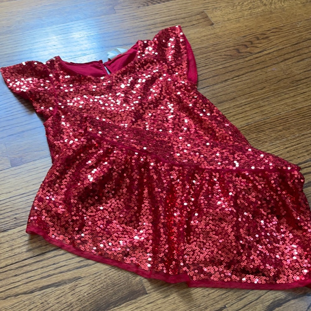 Girls H&M red sequined dress